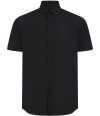 H588 Henbury Short Sleeved Cotton Feel Coolplus® Shirt Black colour image
